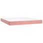 vidaXL Boxspringbett mit Matratze Rosa 160x200 cm Samt vidaXL Boxspringbett mit Matratze Rosa 160x200 cm Samt