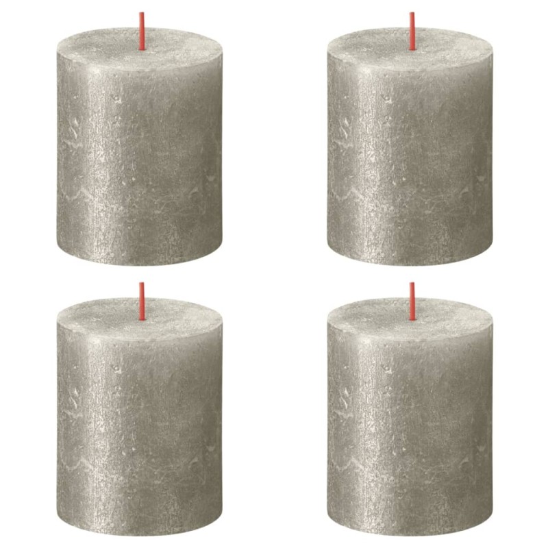 Bolsius Rustikale Stumpenkerzen Shimmer 4 Stk. 80x68 mm Champagner Bolsius Rustikale Stumpenkerzen Shimmer 4 Stk. 80x68 mm Champagner