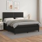 vidaXL Boxspringbett mit Matratze Schwarz 180x200 cm Kunstleder vidaXL Boxspringbett mit Matratze Schwarz 180x200 cm Kunstleder