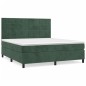 vidaXL Boxspringbett mit Matratze Dunkelgrün 160x200 cm Samt vidaXL Boxspringbett mit Matratze Dunkelgrün 160x200 cm Samt