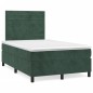 vidaXL Boxspringbett mit Matratze Dunkelgrün 120x200 cm Samt vidaXL Boxspringbett mit Matratze Dunkelgrün 120x200 cm Samt