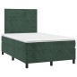 vidaXL Boxspringbett mit Matratze Dunkelgrün 120x200 cm Samt vidaXL Boxspringbett mit Matratze Dunkelgrün 120x200 cm Samt