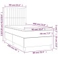 vidaXL Boxspringbett mit Matratze Dunkelblau 90x190 cm Samt vidaXL Boxspringbett mit Matratze Dunkelblau 90x190 cm Samt
