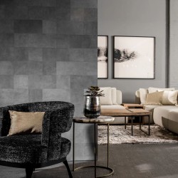 WallArt Leder-Wandpaneele Jordan 32 Stk. Blaugrau