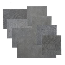 WallArt Leder-Wandpaneele Jordan 32 Stk. Blaugrau