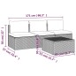 vidaXL 4-tlg. Garten-Lounge-Set mit Kissen Grau Poly Rattan vidaXL 4-tlg. Garten-Lounge-Set mit Kissen Grau Poly Rattan