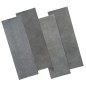 WallArt Leder-Wandpaneele Lyttelton 16 Stk. Blaugrau WallArt Leder-Wandpaneele Lyttelton 16 Stk. Blaugrau