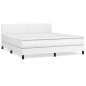 vidaXL Boxspringbett mit Matratze Weiß 160x200 cm Kunstleder vidaXL Boxspringbett mit Matratze Weiß 160x200 cm Kunstleder