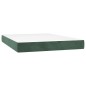 vidaXL Boxspringbett mit Matratze Dunkelgrün 140x190 cm Samt vidaXL Boxspringbett mit Matratze Dunkelgrün 140x190 cm Samt