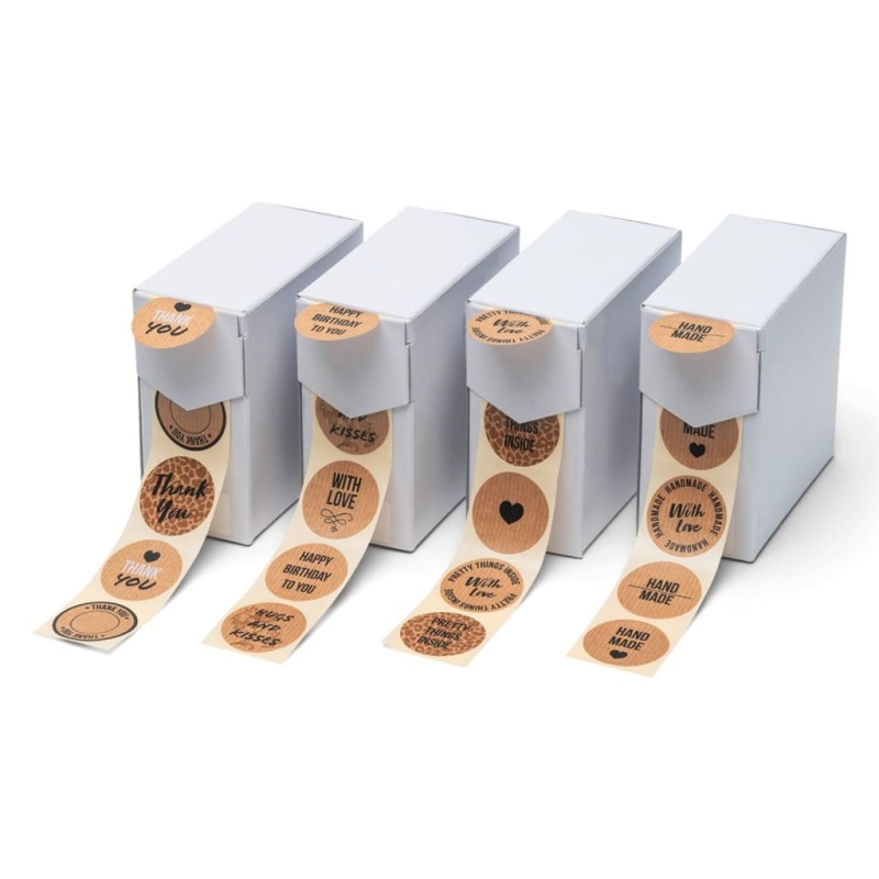 rillprint Geschenk-Aufkleber 250 Stk. x 4 Rollen Braun rillprint Geschenk-Aufkleber 250 Stk. x 4 Rollen Braun