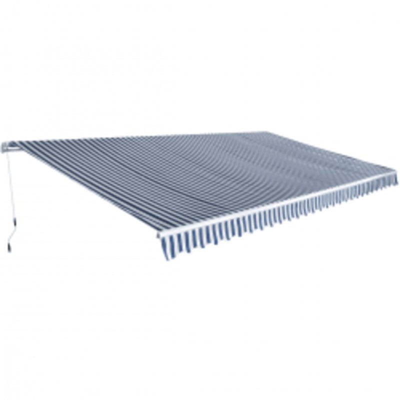 vidaXL Gelenkarmmarkise 600 cm Blau/Weiß vidaXL Gelenkarmmarkise 600 cm Blau/Weiß