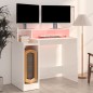 vidaXL Schreibtisch mit LEDs Hochglanz-Weiß 97x45x90 cm Holzwerkstoff vidaXL Schreibtisch mit LEDs Hochglanz-Weiß 97x45x90 cm Holzwerkstoff