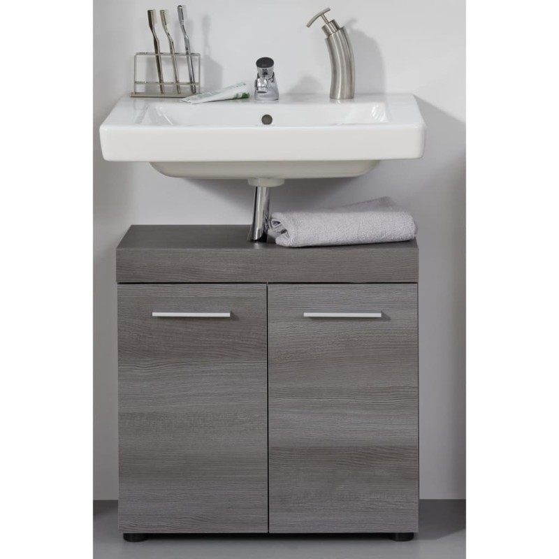 Trendteam Waschbeckenunterschrank Runner Rauchsilbern Trendteam Waschbeckenunterschrank Runner Rauchsilbern