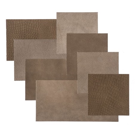 WallArt Leder-Wandpaneele Caine 32 Stk. Braun
