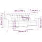 vidaXL 3-Sitzer-Sofa mit Zierkissen Schwarz 180 cm Kunstleder vidaXL 3-Sitzer-Sofa mit Zierkissen Schwarz 180 cm Kunstleder