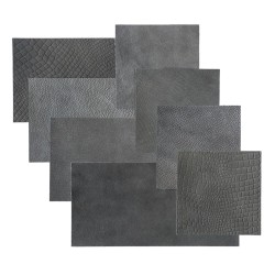 WallArt Leder-Wandpaneele Bowen 32 Stk. Grau