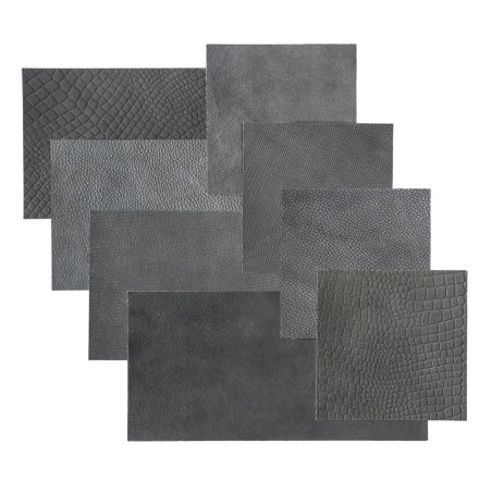 WallArt Leder-Wandpaneele Bowen 32 Stk. Grau