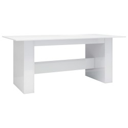vidaXL Esstisch Hochglanz-Weiß 180x90x76 cm Holzwerkstoff