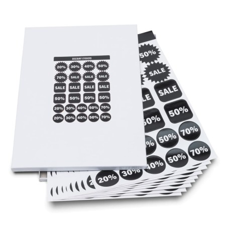 rillprint Rabatt-Aufkleber Sortiment 10 Bögen x 5 Boxen