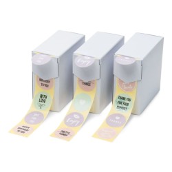 rillprint Geschenk-Aufkleber 250 Stk. x 3 Rollen Pastellfarben