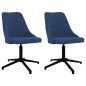 vidaXL Esszimmerstühle 2 Stk. Drehbar Blau Stoff vidaXL Esszimmerstühle 2 Stk. Drehbar Blau Stoff