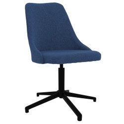 vidaXL Esszimmerstühle 2 Stk. Drehbar Blau Stoff
