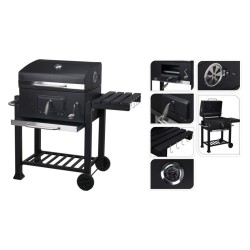ProGarden Trolley-Grill Medium Schwarz