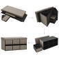 vidaXL Faltbare Sitzbank mit Stauraum Taupe 76x38x38 cm Leinenoptik vidaXL Faltbare Sitzbank mit Stauraum Taupe 76x38x38 cm Leinenoptik
