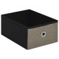 vidaXL Faltbare Sitzbank mit Stauraum Taupe 76x38x38 cm Leinenoptik vidaXL Faltbare Sitzbank mit Stauraum Taupe 76x38x38 cm Leinenoptik