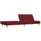 vidaXL Schlafsofa 2-Sitzer Weinrot Stoff vidaXL Schlafsofa 2-Sitzer Weinrot Stoff