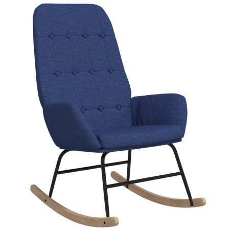 vidaXL Schaukelstuhl Blau Stoff