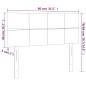 vidaXL Kopfteil Schwarz 80x5x78/88 cm Stoff vidaXL Kopfteil Schwarz 80x5x78/88 cm Stoff