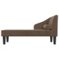 vidaXL Chaiselongue mit Nackenrolle Braun Stoff vidaXL Chaiselongue mit Nackenrolle Braun Stoff