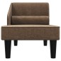 vidaXL Chaiselongue mit Nackenrolle Braun Stoff vidaXL Chaiselongue mit Nackenrolle Braun Stoff