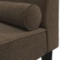 vidaXL Chaiselongue mit Nackenrolle Braun Stoff vidaXL Chaiselongue mit Nackenrolle Braun Stoff
