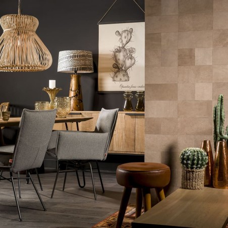 WallArt Leder-Wandpaneele Argyle 32 Stk. Taupe