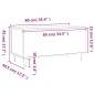 vidaXL Couchtisch Grau Sonoma 90x44,5x45 cm Holzwerkstoff vidaXL Couchtisch Grau Sonoma 90x44,5x45 cm Holzwerkstoff