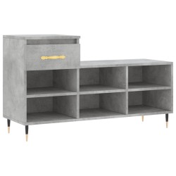 vidaXL Schuhregal Betongrau 102x36x60 cm Holzwerkstoff