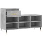 vidaXL Schuhregal Betongrau 102x36x60 cm Holzwerkstoff vidaXL Schuhregal Betongrau 102x36x60 cm Holzwerkstoff