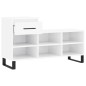 vidaXL Schuhregal Hochglanz-Weiß 102x36x60 cm Holzwerkstoff vidaXL Schuhregal Hochglanz-Weiß 102x36x60 cm Holzwerkstoff
