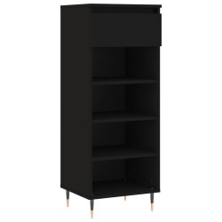 vidaXL Schuhschrank Schwarz 40x36x105 cm Holzwerkstoff