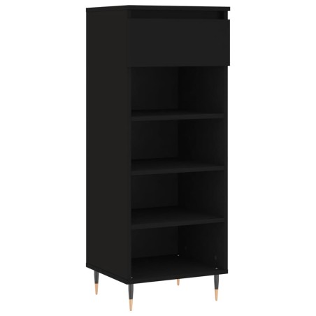 vidaXL Schuhschrank Schwarz 40x36x105 cm Holzwerkstoff