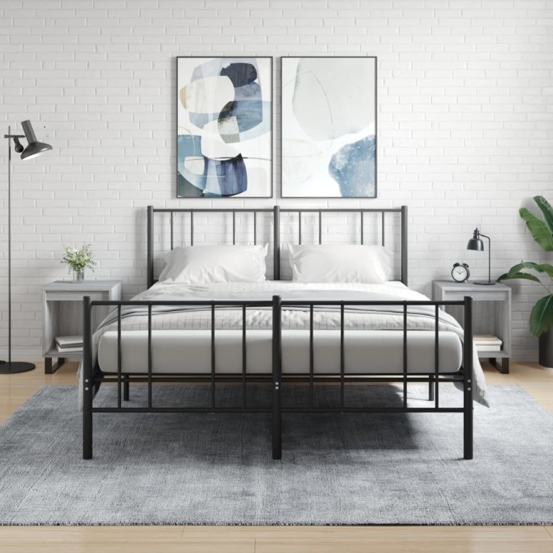 vidaXL Nachttische 2 Stk. Grau Sonoma 40x35x50 cm Holzwerkstoff vidaXL Nachttische 2 Stk. Grau Sonoma 40x35x50 cm Holzwerkstoff