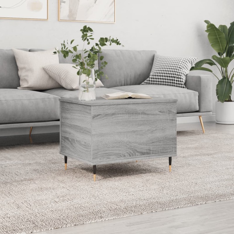 vidaXL Couchtisch Grau Sonoma 60x44,5x45 cm Holzwerkstoff vidaXL Couchtisch Grau Sonoma 60x44,5x45 cm Holzwerkstoff