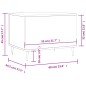 vidaXL Couchtisch Grau Sonoma 60x44,5x45 cm Holzwerkstoff vidaXL Couchtisch Grau Sonoma 60x44,5x45 cm Holzwerkstoff