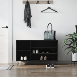 vidaXL Schuhregal Schwarz 102x36x60 cm Holzwerkstoff
