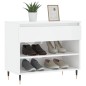 vidaXL Schuhregal Hochglanz-Weiß 70x36x60 cm Holzwerkstoff vidaXL Schuhregal Hochglanz-Weiß 70x36x60 cm Holzwerkstoff