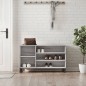 vidaXL Schuhregal Grau Sonoma 102x36x60 cm Holzwerkstoff vidaXL Schuhregal Grau Sonoma 102x36x60 cm Holzwerkstoff