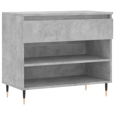 vidaXL Schuhregal Betongrau 70x36x60 cm Holzwerkstoff