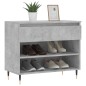 vidaXL Schuhregal Betongrau 70x36x60 cm Holzwerkstoff vidaXL Schuhregal Betongrau 70x36x60 cm Holzwerkstoff